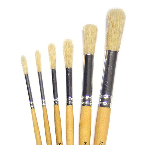 Short Round Art Brushes, 4 Learning SPACE