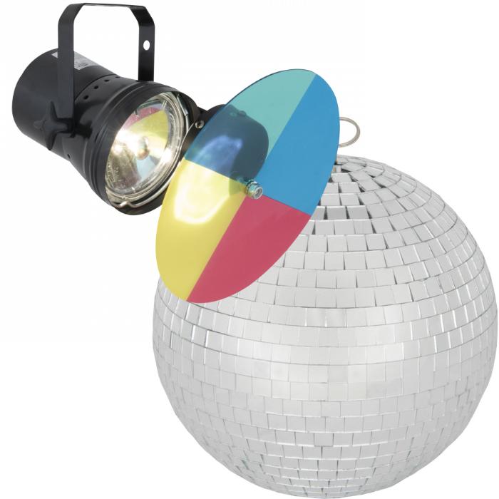 Showtec Par 36 with Pinspot Colour Changer Set with Mirror Ball-Sensory Ceiling Lights,Sensory Room Lighting-Learning SPACE
