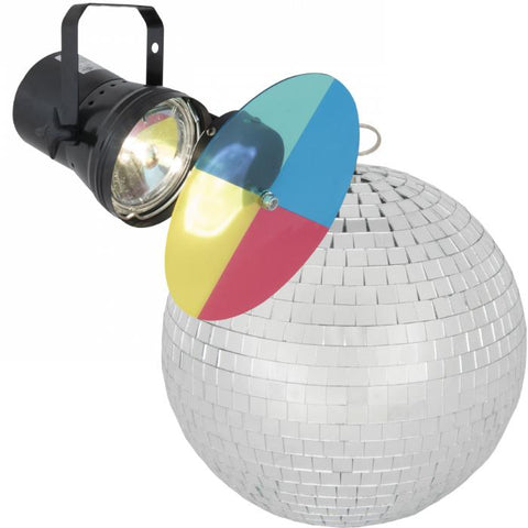 Showtec Par 36 with Pinspot Colour Changer Set with Mirror Ball-Sensory Ceiling Lights,Sensory Room Lighting-Learning SPACE