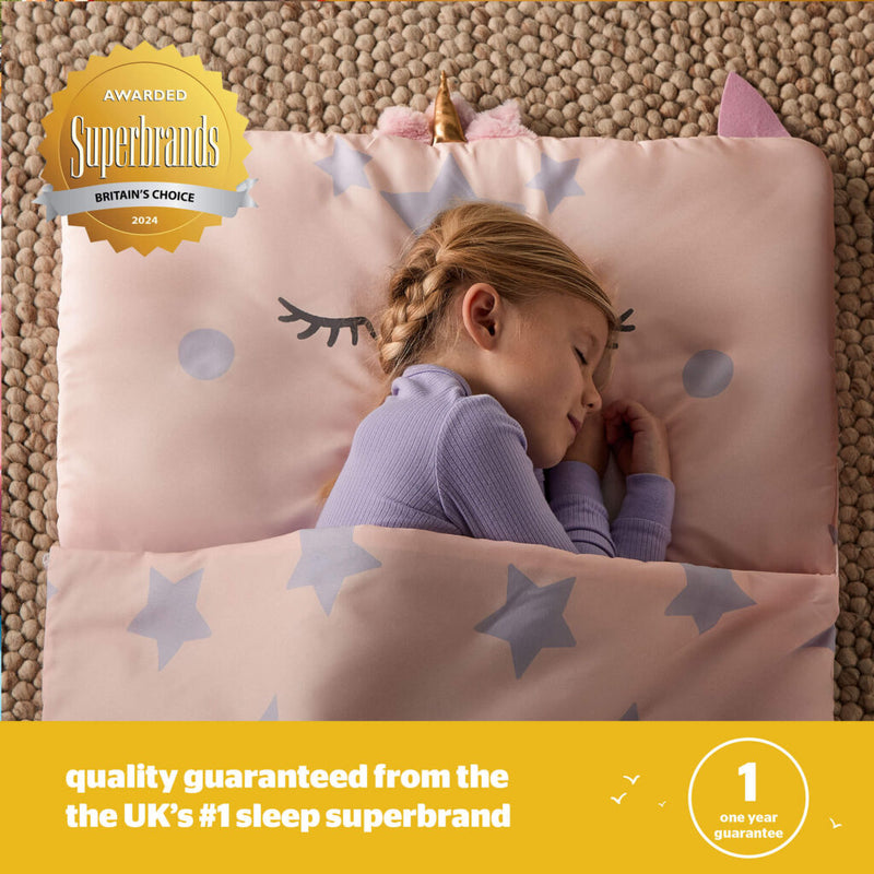 Silentnight All-in-one Sleepover Bag - Unicorn, Learning SPACE