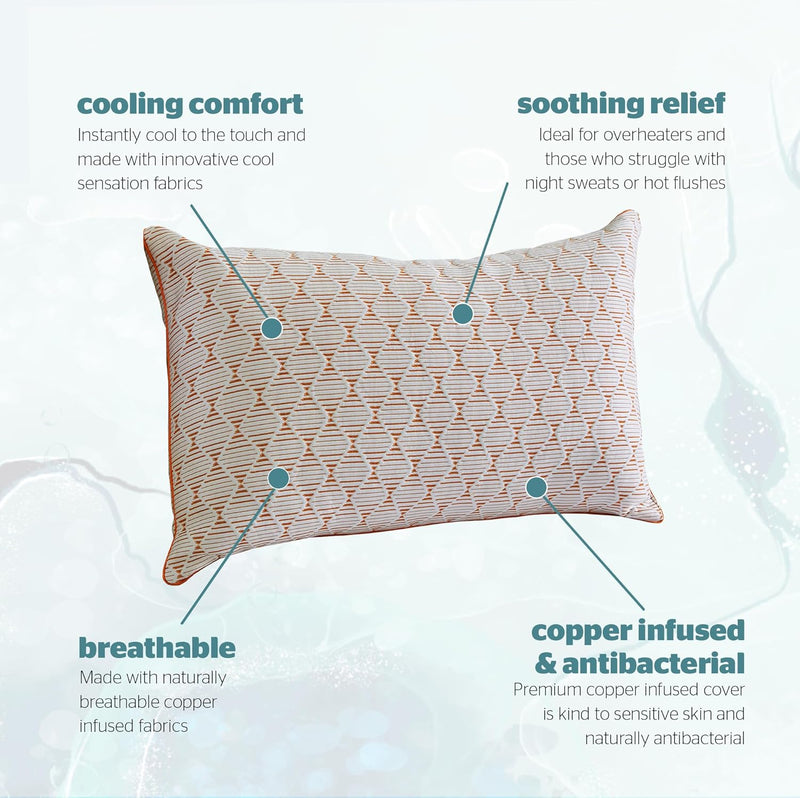 Silentnight Restore Cooling Copper Pillow, Bedding Learning SPACE