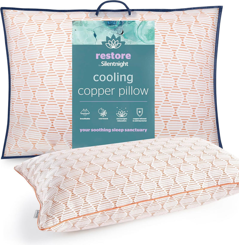 Silentnight Restore Cooling Copper Pillow, Bedding Learning SPACE