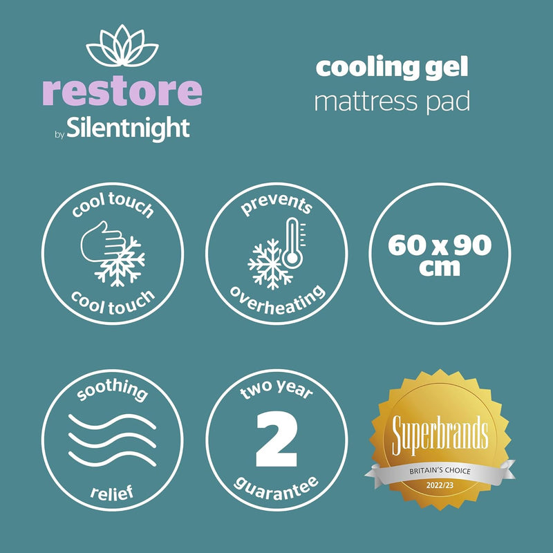 Silentnight Restore Cooling Gel Mattress Pad, Bedding Learning SPACE