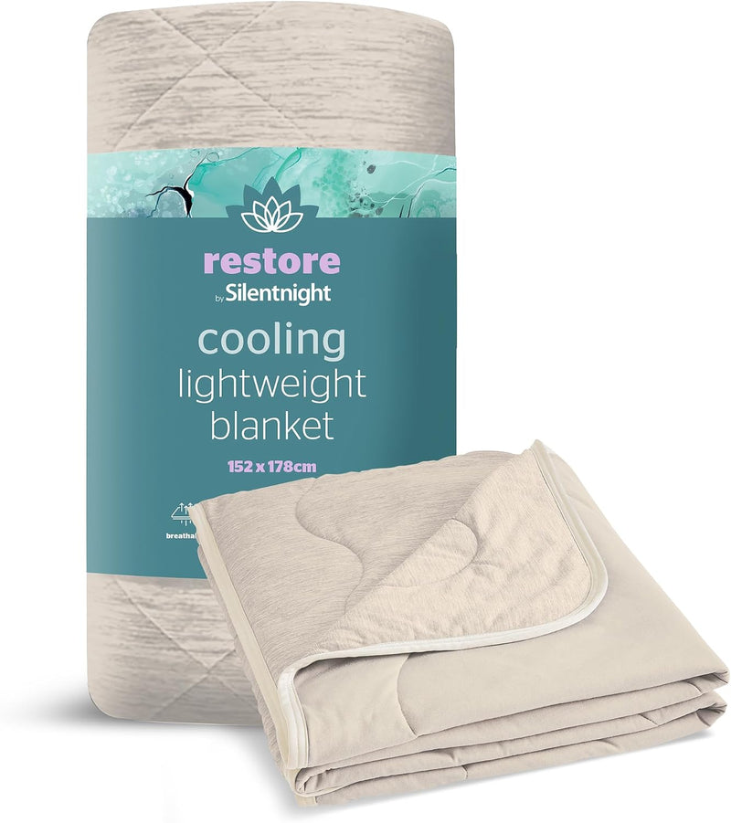 Silentnight Restore Cooling Lightweight Blanket, Natural Blanket Learning SPACE