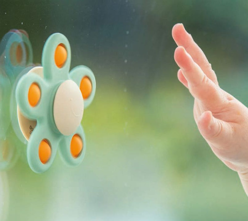 Silisoft Baby Fidget Spinner (Neutral), Flower Learning SPACE