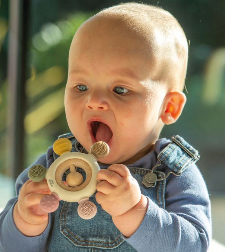 Silisoft Rattle Teether (Earth), Learning SPACE