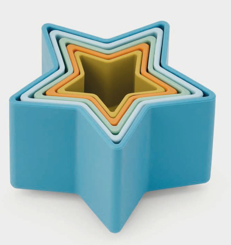 Silisoft Star Stacking Cups, Neutral Learning SPACE