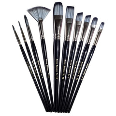 Silvertone Synthetic Brushes Assorted 10 Pack-Art Materials,Arts & Crafts,Atelier,Early Arts & Crafts,Major Brushes,Painting Accessories,Primary Arts & Crafts-Learning SPACE