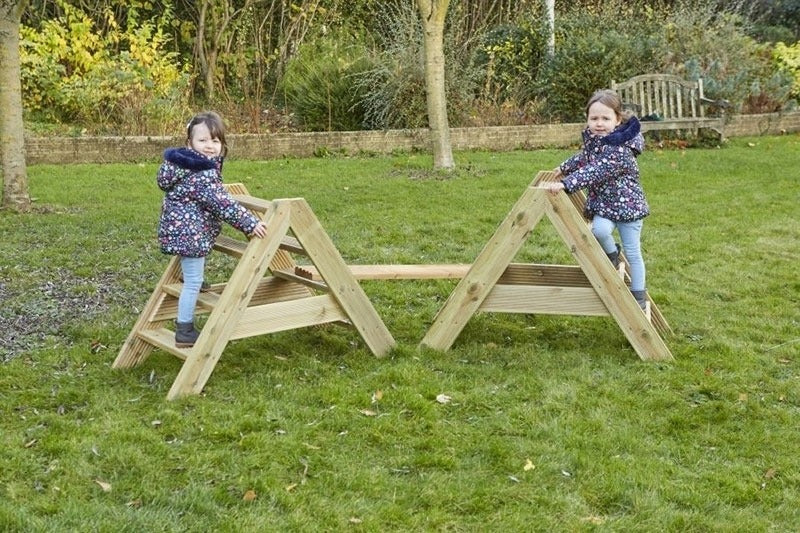 Simply Sturdy A-Frame Steps & Planks (8Pk)-Cosy Direct,Cosy Outdoor,Den Making Materials,Gross Motor and Balance Skills,Outdoor Climbing Frames,Playground,Playground Equipment,Sensory Dens-Learning SPACE