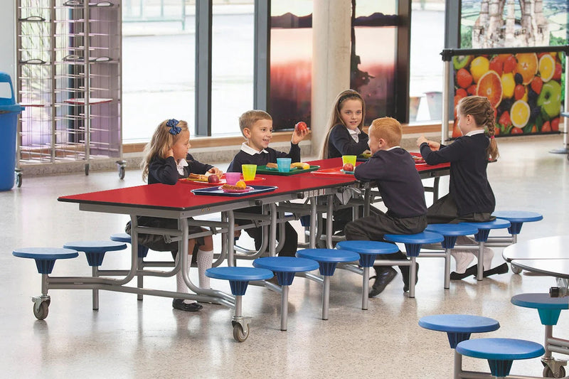 Sixteen Seat Rectangular Mobile Folding Table, Learning SPACE