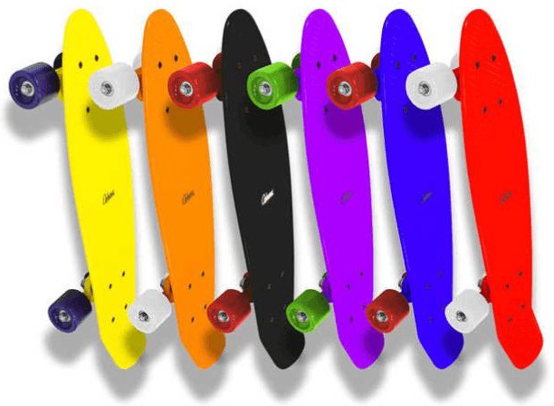 Skateboard Ozbozz 22-inch Fishboard - Fun, Flashy, and Ready to Roll!, Learning SPACE