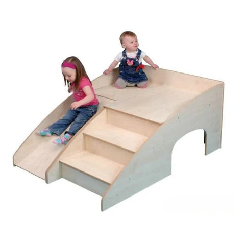 Slide N Hide - Childrens Wooden Climbing Frame-Baby Climbing Frame, Baby Slides, Children's Wooden Seating, Cosy Direct, Sensory Climbing Equipment, Wooden Toys-CV160-Learning SPACE