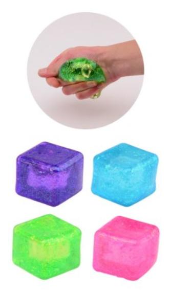 Slow Rise Anti-Stress Glitter Cube, Learning SPACE