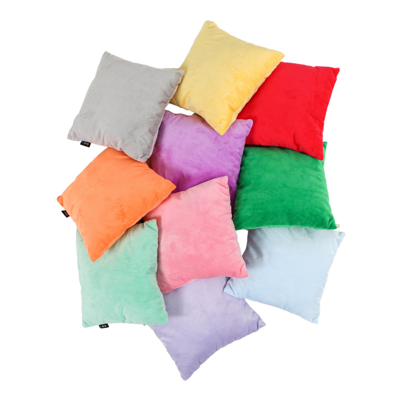 Small Bright Coloured Fleece Cushions – 10 Pack, Learning SPACE