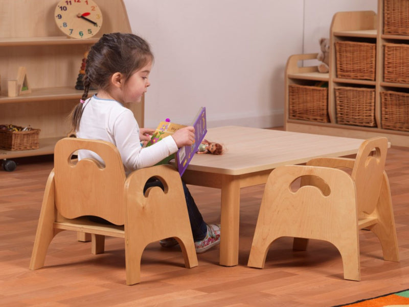 Small Rectangular Table With 4 Sturdy Chairs, Learning SPACE