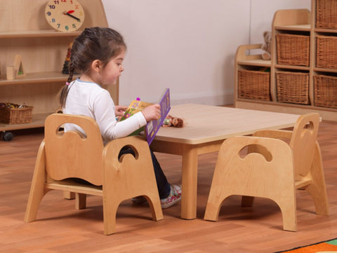 Small Rectangular Table With 4 Sturdy Chairs, Learning SPACE