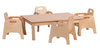 Small Rectangular Table With 4 Sturdy Chairs, Learning SPACE