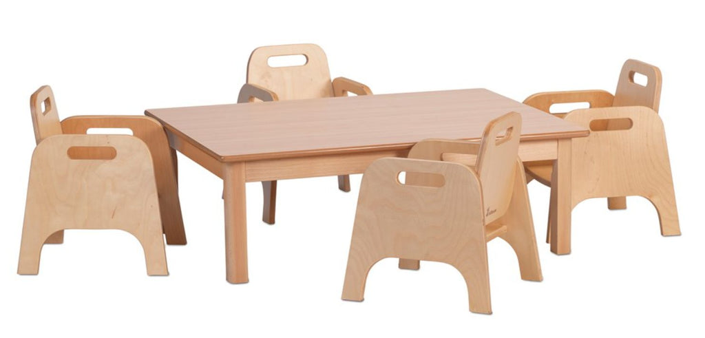 Small Rectangular Table With 4 Sturdy Chairs, Learning SPACE