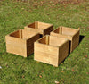 Small Square Planters (4Pk)-Cosy Direct,Cosy Outdoor,Greenhouses & Planters,Pollination Grant-Learning SPACE