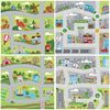 Small World Road Map Indoor/Outdoor Carpet Set of 4-Kit For Kids, Mats & Rugs, Rugs, Small World, Square, Wellbeing Furniture-Set 1-Learning SPACE