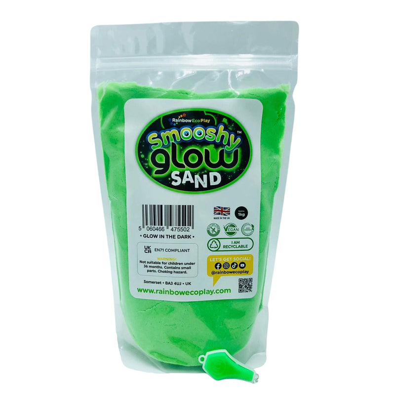 Smooshy Glow Sand – includes FREE mini torch, Learning SPACE