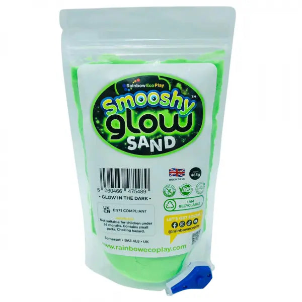 Smooshy Glow Sand 485g Resealable Pouch-AllSensory,Art Materials,Arts & Crafts,Baby Bath. Water & Sand Toys,Cerebral Palsy,Early Arts & Crafts,Eco Friendly,Glow in the Dark,Messy Play,Primary Arts & Crafts,Rainbow Eco Play,S.T.E.M,Sand,Science Activities,Sensory Processing Disorder,Tactile Toys & Books,Water & Sand Toys-Learning SPACE