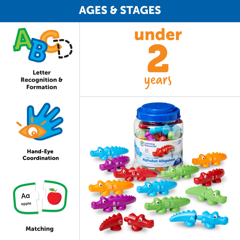 Snap-n-Learn™ Alphabet Alligators, Learning SPACE
