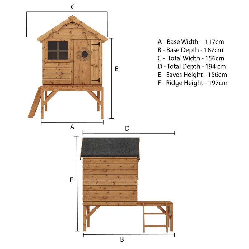 Snug Playhouse - Optional Tower With Slide or Activity Set, Learning SPACE