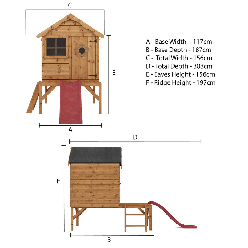 Snug Playhouse - Optional Tower With Slide or Activity Set, Learning SPACE
