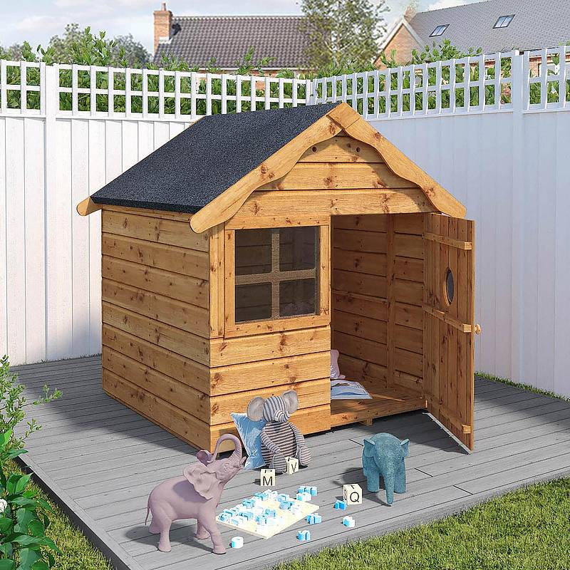 Snug Playhouse - Optional Tower With Slide or Activity Set, Playhouse Only Mainland UK Install Learning SPACE