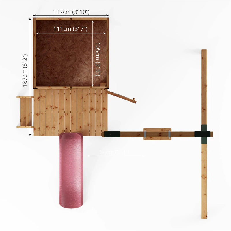 Snug Playhouse - Optional Tower With Slide or Activity Set, Learning SPACE