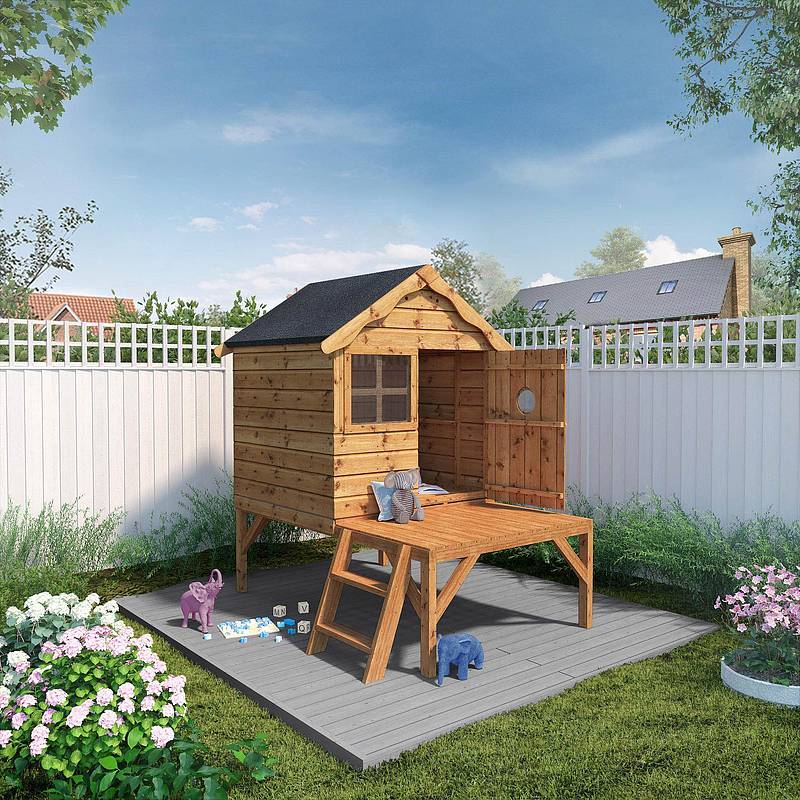 Snug Playhouse - Optional Tower With Slide or Activity Set, Tower Mainland UK Install Learning SPACE