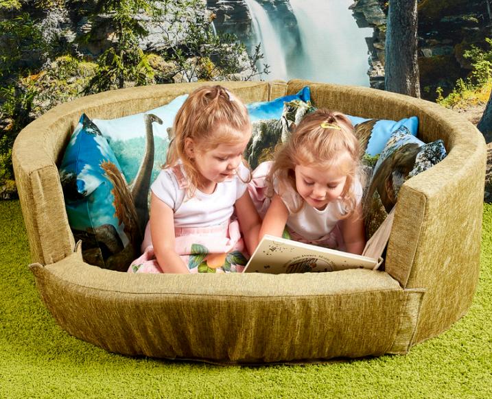 Snuggly Den, Sage Green Chenille Learning SPACE