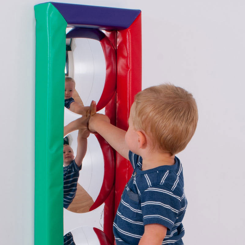 Soft Frame Mirror with 3 Dome Bubbles, Learning SPACE