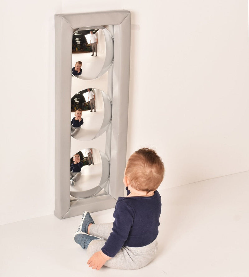 Soft Frame Mirror with 3 Dome Bubbles, Learning SPACE