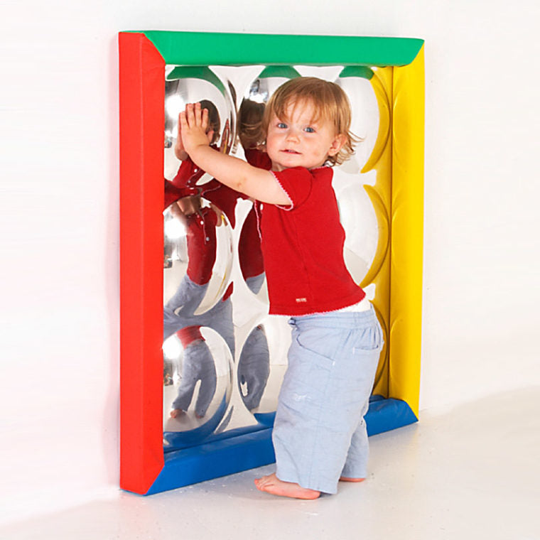 Soft Frame Mirror with 9 Dome Silver Bubbles (840mm), Learning SPACE