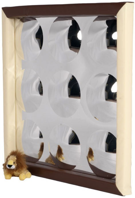 Soft Frame Mirror with 9 Dome Silver Bubbles (840mm), Learning SPACE