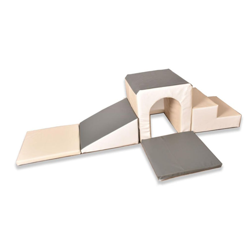 Soft Play Mountain Tunnel and Slide, Grey Learning SPACE