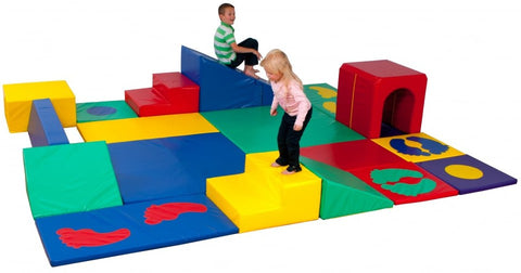 Soft Play Set - Toby's Tumble Time Centre (With Storage Sacks)-Baby Sensory Toys,Eco Friendly,Play Mats & Baby Gyms,Playmats & Baby Gyms,Soft Play Sets,Stock-Learning SPACE