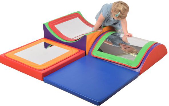 Soft Play Set - Triple Sensory Mirror, Multi-Coloured Learning SPACE