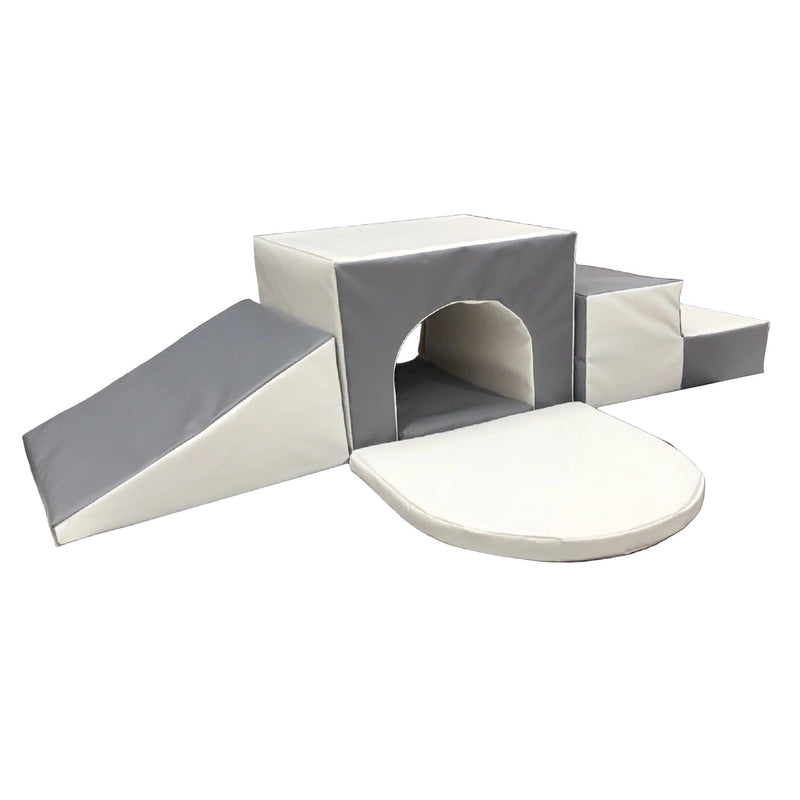 Soft Play Soft Tunnel climber, Grey & White Learning SPACE