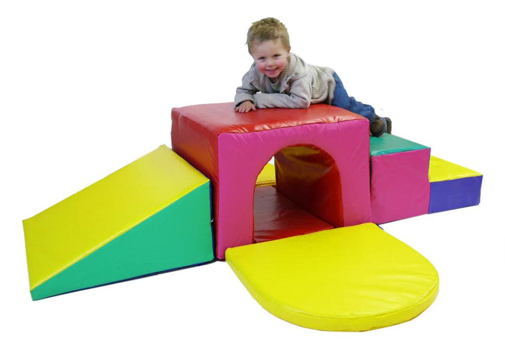 Soft Play Soft Tunnel climber-Baby Climbing Frame,Sensory Climbing Equipment,Soft Play Sets-Multi-Colour-Tunnel-MC-Learning SPACE