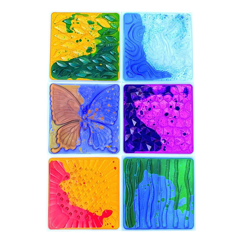 Soft Textured Sensory Floor Tiles – Set of 6, Sensory toy Learning SPACE