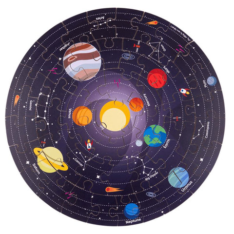 Solar System Circular Floor Puzzle-13-99 Piece Jigsaw,Bigjigs Toys,Games & Toys,Outer Space,S.T.E.M,Science Activities-Learning SPACE