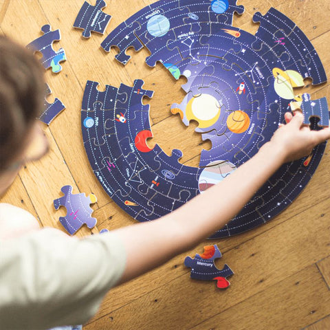 Solar System Circular Floor Puzzle-13-99 Piece Jigsaw,Bigjigs Toys,Games & Toys,Outer Space,S.T.E.M,Science Activities-Learning SPACE