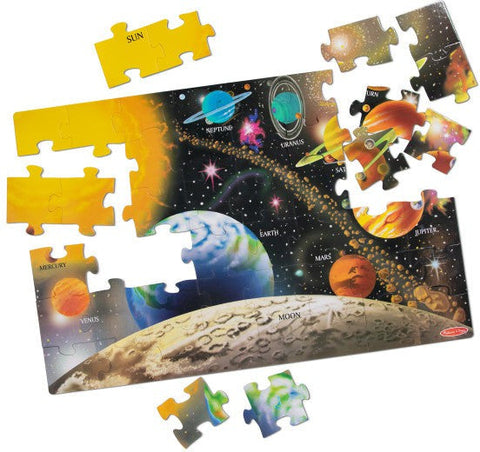 Solar System Floor Jigsaw Puzzle 48 Pieces-13-99 Piece Jigsaw,Games & Toys,Gifts For 3-5 Years Old,Outer Space,S.T.E.M,Science Activities,Stock-Learning SPACE