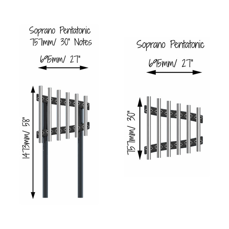 Soprano Pentatonic Freechimes with Legs - Sensory Garden Musical Instrument, Learning SPACE