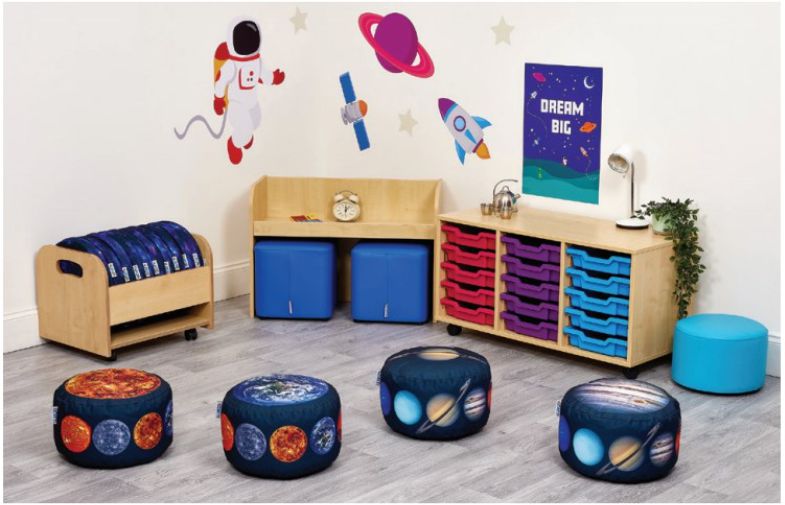 Space Cartoons Sticker Set, Learning SPACE