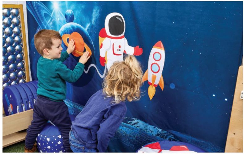 Space Cartoons Sticker Set, Learning SPACE