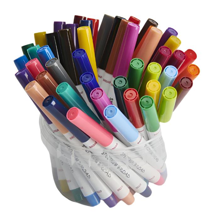 Spectrum Broad Colouring Pens – 144-Piece Classroom Set, Learning SPACE